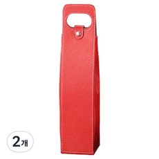 Vinello 優質皮革禮品包裝提袋 單入, 2個, 紅色