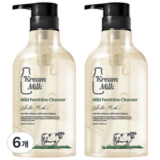 크림밀크 마일드 유산균 여성청결제, 6개, 520ml