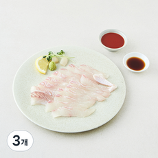 노량진수산시장 중매인 90번 대광어회 (냉장), 3개, 150g
