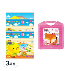 monAmi 黃色小雞素描本 5入 + Monijoo 手提袋蠟筆 24色文具組, 隨機出貨(素描本), 女(蠟筆), 3套