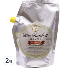 리토더치 콜드브루 파우치 커피 원액, 1L, 2개, 1개입