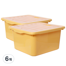 Bono House Rev 儲物箱, 黃色, L(350 x 385 x 205 mm), 6個