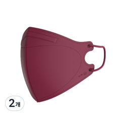 어린숨 엣지 새부리형 컬러마스크 중형, 30개입, 2개, 와인