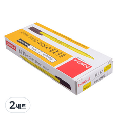 DONG-A 水性筆 Hexa Slim Liner Bright 0.5mm, 螢光黃, 2套