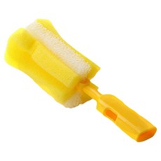 PiYOPiYO 黃色小鴨 組合式奶瓶刷專用刷頭 替換型刷頭 柔軟海綿不易刮傷奶瓶 台灣製, 黃色, 2支