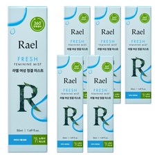 라엘 여성용 청결 미스트, 6개, 50ml