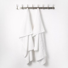 하비티 도톰하고 부드러운 대형 바스타월 475g 40수 코마사, 화이트, 2개