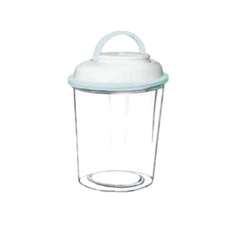 comboEZ 康博益 智能電動自動抽真空寵物食物保鮮罐 手柄款, 食品級AS材質, 2L/3.5L/5L, 防霉抗菌, 粉藍, 1個