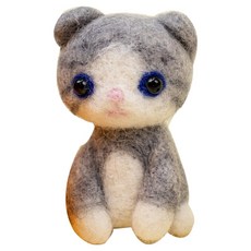 ARTJOY 貓咪羊毛氈DIY材料包, 蘇格蘭摺耳貓, 1個