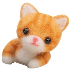 ARTJOY 貓咪羊毛氈DIY材料包, 起司虎斑貓, 1個