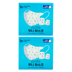 BYOORABYOO Ttuni 口罩 1-3歲用, 50枚入, 2個, 棉花糖Ttuni