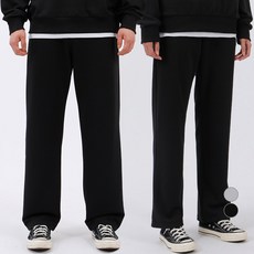 엠씨티 문컬렉션 남여공용 프리미엄 빅사이즈 DY 3단쭈리 일자 밴딩 트레이닝 팬츠