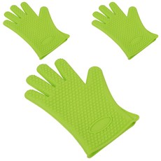 Block Mart矽膠防滑手套, 綠色, 3個