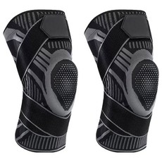 실리콘 스프링 무릎보호대 블랙, 2개