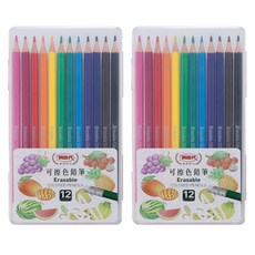 LIBERTY 利百代 可擦色鉛筆, 12色, 2盒