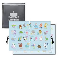 CARTEM Funny 汽車窗簾遮陽板 內層+外層套組, 1套, 快樂ABC