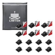 카템 다용도 케이블 선정리 클립 블랙, 20개