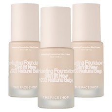 더페이스샵 잉크래스팅 파운데이션 슬림핏 뉴 15ml, V203 내추럴 베이지, 3개