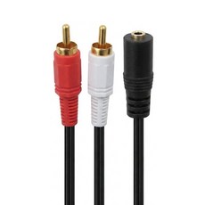 2RCA公轉3.5mm母音源線RCA梅花頭轉AUX轉接延長線 40cm, 35-2RC, 1條