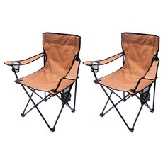 OutdoorForest 豪華露營椅組, 棕色, 2入