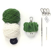 멜로우스토리 니팅키트 미니 배추 키링, 혼합색상, 1개