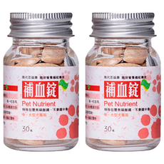 現代百益康 Pet Nutrient 中大型犬專用, 補血, 30顆, 2罐