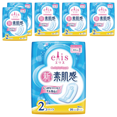 elleair 艾黎艾爾 elis 愛麗思 日本原裝進口 素肌感超薄衛生棉 無翼型, 日用型(20.5cm), 52片, 6組