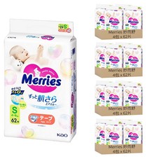 Merries 妙而舒 日本境內版 金緻柔點透氣黏貼型尿布 4~8kg, S, 992片
