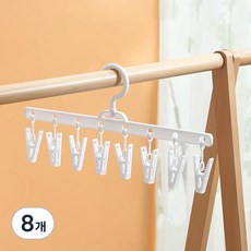 ANYONEPICK 收納達人 夾式帽子收納掛架, 8個, 白色