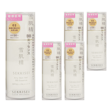 KOSE 高絲 SEKKISEI 雪肌精 漾活舒敏空氣薄紗BB精華, 02 自然膚色, 30ml, 5瓶