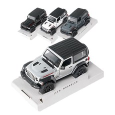 KiNSMAR 2018 Jeep Wrangler 硬頂 灰色 模型 隨機出貨, 4個