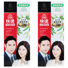 美吾髮 快速護髮染髮霜 補充包, 6 自然褐, 2組