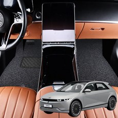 지엠지모터스 프리미엄 코일 카매트 확장형 자동차 매트 세트, 프리미엄 블랙, 아이오닉5 영업용