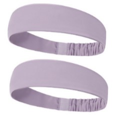 簡約線條女款運動髮帶 2入, 淺紫色