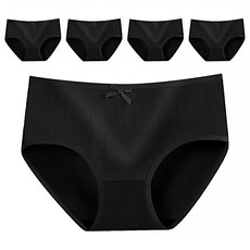 小麥購物 蝴蝶結內褲 E023 18~26g 5件, 黑色