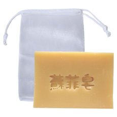 Sophie Savon 蘇菲皂 雪亞脂基礎潤膚皂 附網袋 中乾肌/乾敏肌/幼童適用, 1個, 100g