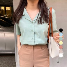 Tagona 女款開領短袖襯衫 ITROK120