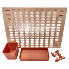 免打孔家用洞洞板置物架 Set 8, 粉色, 1組