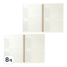 OXFORD 牛奶PP裁切彈簧左翻B5 80張, 單一顏色, 8個