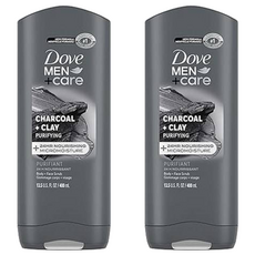 Dove 多芬 Man + Care 竹炭 + 泥土淨化身體 + 臉部磨砂膏 400ml, 2瓶