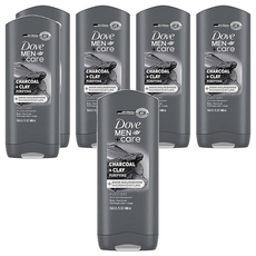 Dove 多芬 Man + Care 竹炭 + 泥土淨化身體 + 臉部磨砂膏 400ml, 6瓶