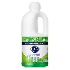 Kao 花王 Cucute 珂珂透 除菌洗碗精補充瓶 綠茶香, 1.25L, 1瓶