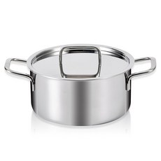 Livens IH爐適用五層304不鏽鋼雙耳湯鍋+鍋蓋組 Eclat系列, 單色, 24cm