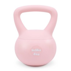 Velika 家庭健身運動軟式壺鈴, 4kg, 1個, 粉紅色