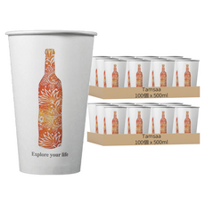 Tamsaa 印花紙杯 500ml, 100個, 2組
