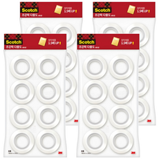 3M Scotch-Brite 百利 強力多用途膠帶替換裝 20m x 18mm 8捲, 透明色, 4袋