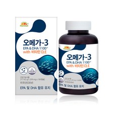 EPA&DHA&Omega-3魚油膠囊, 180顆, 1罐