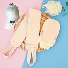 UNIHILL 涼感沐浴巾3件組 + 收納袋, 象牙白, 1套