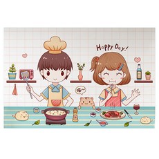 Yesso室內廚房裝飾貼紙 015情侶廚房 高型, 1個