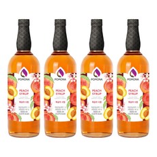 포모나 복숭아 시럽, 1L, 4개